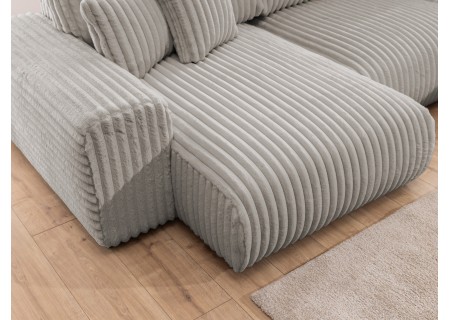 Mollis - Wohnlandschaft im XXL-Format aus Plüschcord mit schöner Sitzkomfort