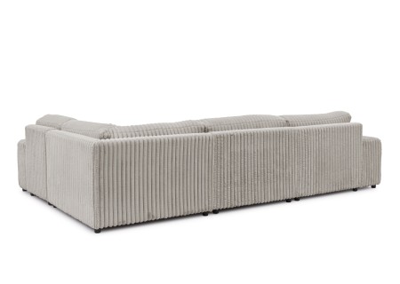 Mollis - Wohnlandschaft im XXL-Format aus Plüschcord mit schöner Sitzkomfort