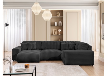 Mollis - Wohnlandschaft im XXL-Format aus Plüschcord mit schöner Sitzkomfort