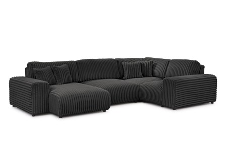 Mollis - Wohnlandschaft im XXL-Format aus Plüschcord mit schöner Sitzkomfort