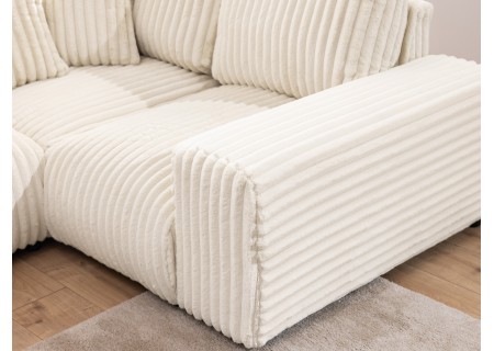 Mollis - Wohnlandschaft im XXL-Format aus Plüschcord mit schöner Sitzkomfort