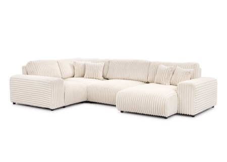 Mollis - Wohnlandschaft im XXL-Format aus Plüschcord mit schöner Sitzkomfort