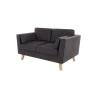 Violet - Sofa 2-Sitzer mit Holzfüßen im skandinavischen Stil