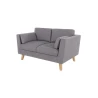 Violet - Sofa 2-Sitzer mit Holzfüßen im skandinavischen Stil