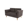 Violet - Sofa 2-Sitzer mit Holzfüßen im skandinavischen Stil