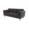 Violet - Sofa 3-Sitzer mit Holzfüßen im skandinavischen Stil