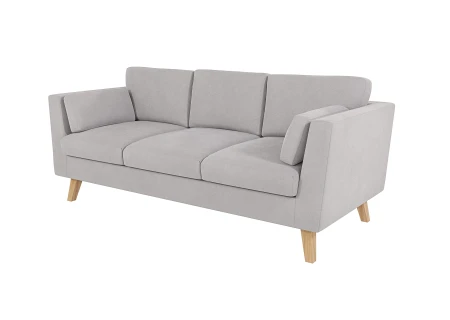 Violet - Sofa 3-Sitzer mit Holzfüßen im skandinavischen Stil