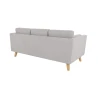 Violet - Sofa 3-Sitzer mit Holzfüßen im skandinavischen Stil