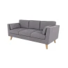 Violet - Sofa 3-Sitzer mit Holzfüßen im skandinavischen Stil