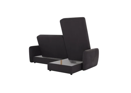 Elijah - Modernes Ecksofa mit Ottomane und Schlaffunktion