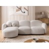 Nuvola - Modernes Ecksofa L-Form aus Bouclé-Stoff mit abgerundetem Design und hohem Sitzkomfort