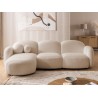 Nuvola - Modernes Ecksofa L-Form aus Bouclé-Stoff mit abgerundetem Design und hohem Sitzkomfort