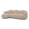 Nuvola - Modernes Ecksofa L-Form aus Bouclé-Stoff mit abgerundetem Design und hohem Sitzkomfort