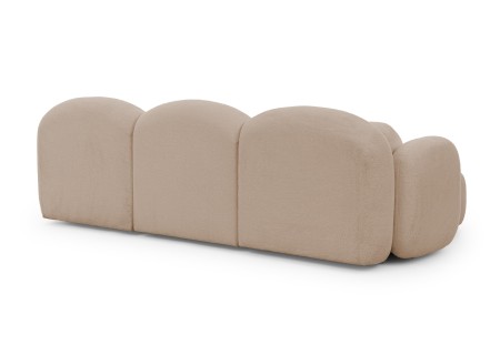 Nuvola - Modernes Ecksofa L-Form aus Bouclé-Stoff mit abgerundetem Design und hohem Sitzkomfort