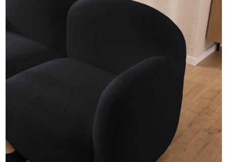 Nuvola - Modernes Ecksofa L-Form aus Bouclé-Stoff mit abgerundetem Design und hohem Sitzkomfort
