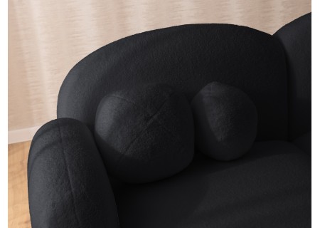 Nuvola - Modernes Ecksofa L-Form aus Bouclé-Stoff mit abgerundetem Design und hohem Sitzkomfort
