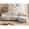 Nuvola - Modernes Ecksofa L-Form aus Bouclé-Stoff mit abgerundetem Design und hohem Sitzkomfort