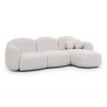 Nuvola - Modernes Ecksofa L-Form aus Bouclé-Stoff mit abgerundetem Design und hohem Sitzkomfort