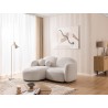 Nuvola - Modernes Ecksofa L-Form aus Bouclé-Stoff mit abgerundetem Design und hohem Sitzkomfort