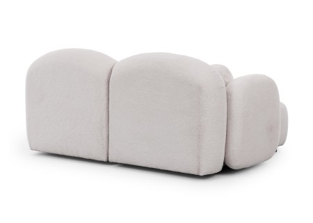 Nuvola - Modernes Ecksofa L-Form aus Bouclé-Stoff mit abgerundetem Design und hohem Sitzkomfort