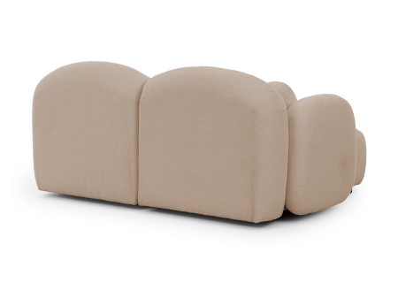 Nuvola - Modernes Ecksofa L-Form aus Bouclé-Stoff mit abgerundetem Design und hohem Sitzkomfort