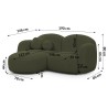Nuvola - Modernes Ecksofa L-Form aus Bouclé-Stoff mit abgerundetem Design und hohem Sitzkomfort