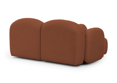 Nuvola - Modernes Ecksofa L-Form aus Bouclé-Stoff mit abgerundetem Design und hohem Sitzkomfort