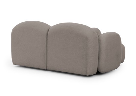 Nuvola - Modernes Ecksofa L-Form aus Bouclé-Stoff mit abgerundetem Design und hohem Sitzkomfort