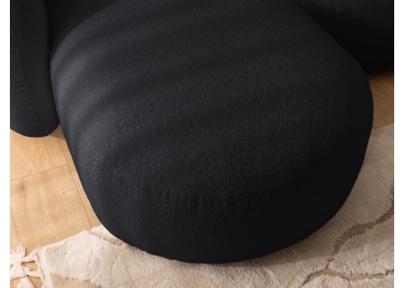 Nuvola - Modernes Ecksofa L-Form aus Bouclé-Stoff mit abgerundetem Design und hohem Sitzkomfort