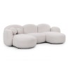Nuvola - Moderne Wohnlandschaft aus Bouclé mit abgerundetem Design und hohem Sitzkomfort
