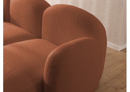 Nuvola - Moderne Wohnlandschaft aus Bouclé mit abgerundetem Design und hohem Sitzkomfort