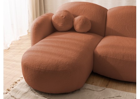 Nuvola - Moderne Wohnlandschaft aus Bouclé mit abgerundetem Design und hohem Sitzkomfort