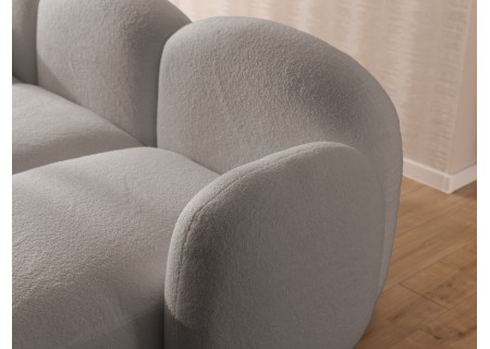 Nuvola - Moderne Wohnlandschaft aus Bouclé mit abgerundetem Design und hohem Sitzkomfort