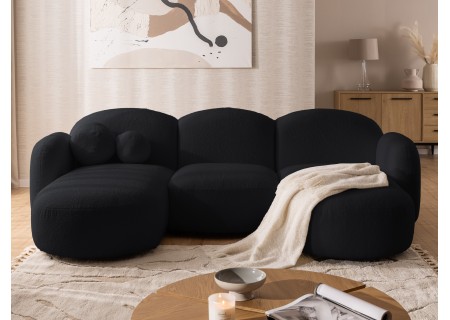 Nuvola - Moderne Wohnlandschaft aus Bouclé mit abgerundetem Design und hohem Sitzkomfort