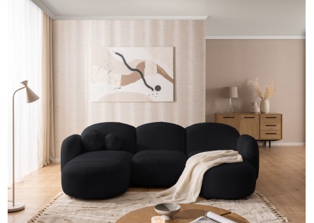 Nuvola - Moderne Wohnlandschaft aus Bouclé mit abgerundetem Design und hohem Sitzkomfort