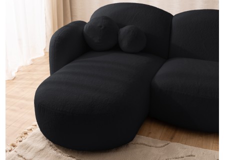 Nuvola - Moderne Wohnlandschaft aus Bouclé mit abgerundetem Design und hohem Sitzkomfort