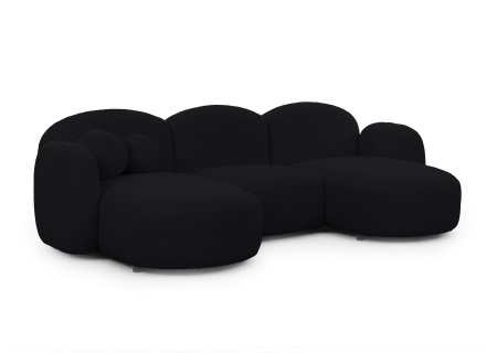 Nuvola - Moderne Wohnlandschaft aus Bouclé mit abgerundetem Design und hohem Sitzkomfort