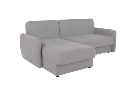 Elijah - Modernes Ecksofa mit Ottomane und Schlaffunktion