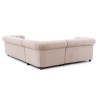Cleo Blink - Chesterfield Ecksofa L-Form aus Samt mit Kristallsteppung und braunen Massivholzfüßen