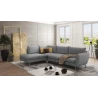 Patrick - Modernes Ecksofa mit Silber Metall Füßen