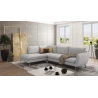 Patrick - Modernes Ecksofa mit Silber Metall Füßen