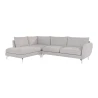 Patrick - Modernes Ecksofa mit Silber Metall Füßen