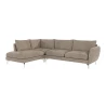 Patrick - Modernes Ecksofa mit Silber Metall Füßen