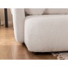 Candy - Modernes Ecksofa in L-Form mit Schlaffunktion und Stauraum aus Bouclé-Stoff, abgerundetes Design und hoher Sitzkomfort