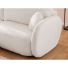 Candy - Modernes Ecksofa in L-Form mit Schlaffunktion und Stauraum aus Bouclé-Stoff, abgerundetes Design und hoher Sitzkomfort