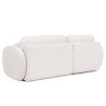 Candy - Modernes Ecksofa in L-Form mit Schlaffunktion und Stauraum aus Bouclé-Stoff, abgerundetes Design und hoher Sitzkomfort