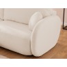 Candy - Modernes Ecksofa in L-Form mit Schlaffunktion und Stauraum aus Bouclé-Stoff, abgerundetes Design und hoher Sitzkomfort