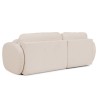 Candy - Modernes Ecksofa in L-Form mit Schlaffunktion und Stauraum aus Bouclé-Stoff, abgerundetes Design und hoher Sitzkomfort