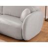 Candy - Modernes Ecksofa in L-Form mit Schlaffunktion und Stauraum aus Bouclé-Stoff, abgerundetes Design und hoher Sitzkomfort