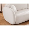Candy - Modernes Ecksofa in L-Form mit Schlaffunktion und Stauraum aus Bouclé-Stoff, abgerundetes Design und hoher Sitzkomfort